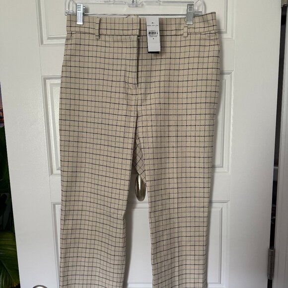 Ava Ankle Pant in Plaid Stretch Cotton - Picture 1 of 3